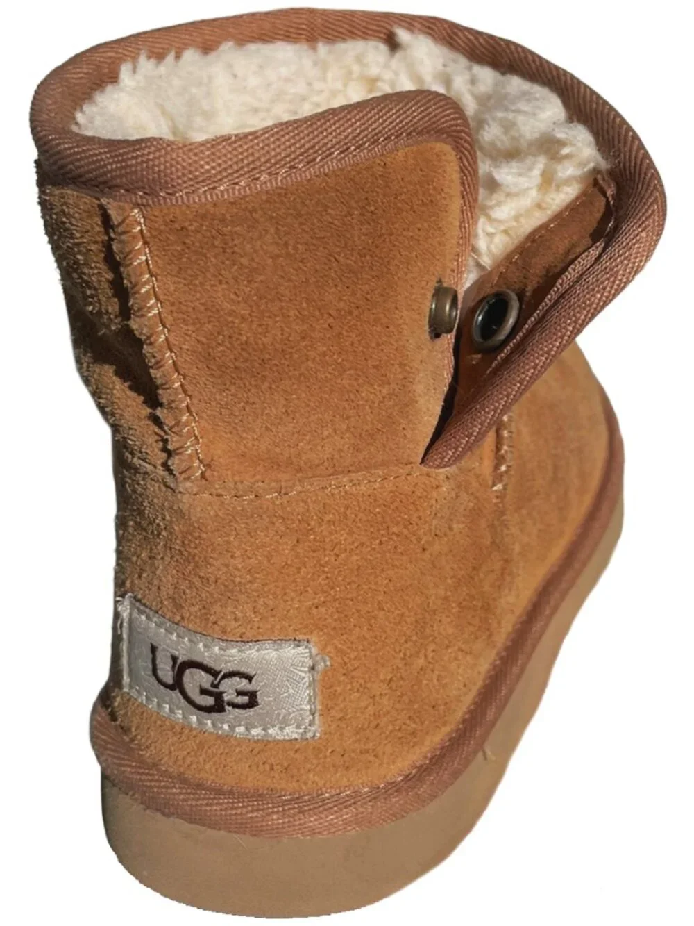 UGG Jona Chestnut Suede Mini Boots Kids Size 2